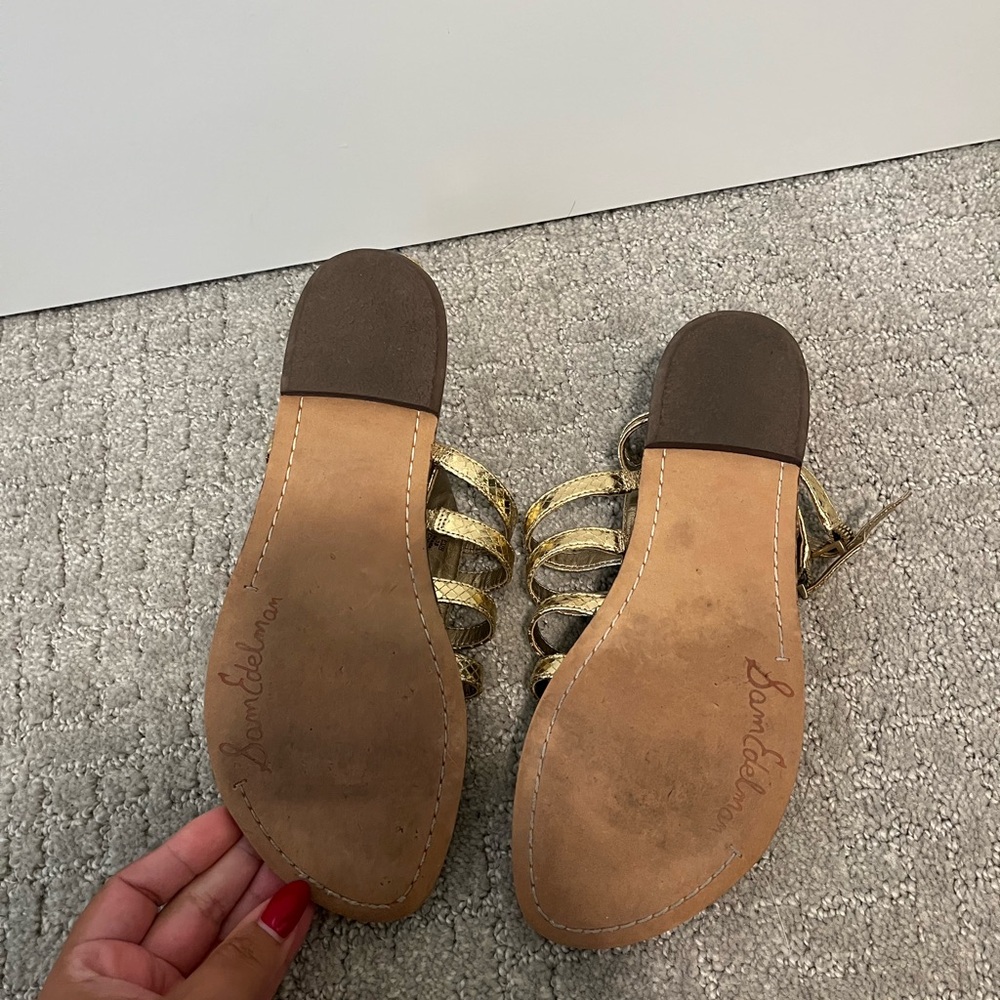 Sam Edelman Gold Sandals - Picture 3 of 4